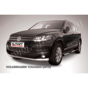 Slitkoff VWTR-003 защита переднего бампера d76 Volkswagen Touareg (2010)