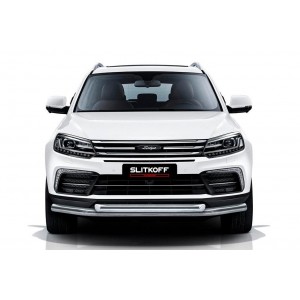 Slitkoff ZOTCOP-002 защита переднего бампера d57+ d57 Zotye Coupa