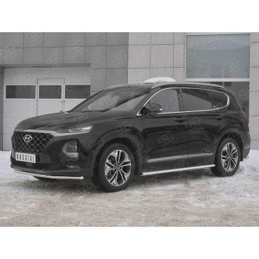 Руссталь HSFZ-003165 защита переднего бампера d42 секции на Hyundai Santa Fe 2018-