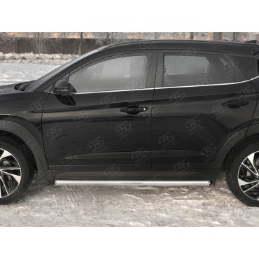 Руссталь HTT-0031001 пороги труба d63 (со скошенными торцами) на Hyundai Tucson 2018-