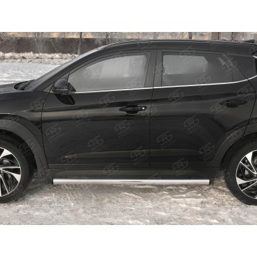 Руссталь HTT-0031002 пороги труба d63 (с заглушками на торцах) на Hyundai Tucson 2018-
