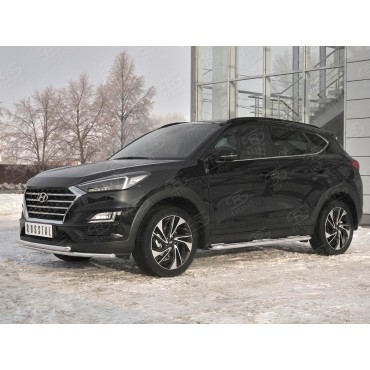 Руссталь HTZ-003094 защита переднего бампера d42 секции-d42 дуга на Hyundai Tucson 2018-