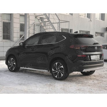 Руссталь HTZ-003102 защита заднего бампера d75х42 дуга на Hyundai Tucson 2018-