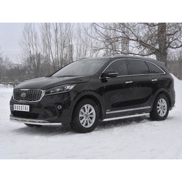 Руссталь KSPZ-003132 защита переднего бампера d42 секции на Kia Sorento Prime 2018-
