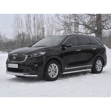 Руссталь KSPZ-003133 защита переднего бампера d42 секции-d42 дуга на Kia Sorento Prime 2018-