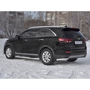 Руссталь KSPZ-003142 защита заднего бампера уголки d63 секции на Kia Sorento Prime 2018-