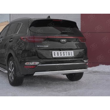 Руссталь KSZ-003192 защита заднего бампера 75х42 дуга на Kia Sportage 2018-