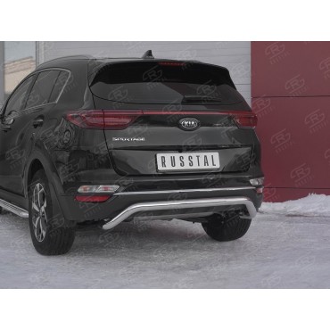 Руссталь KSZ-003194 защита заднего бампера d63 волна под машину на Kia Sportage 2018-