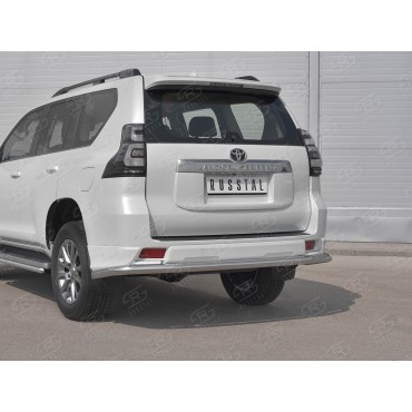 Руссталь LCPZ-003302 защита заднего бампера d63 секции на Toyota Land Cruiser Prado 150 Style 2019-
