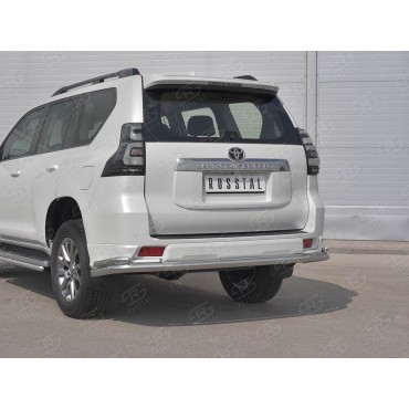 Руссталь LCPZ-003303 защита заднего бампера d63 секции d42x2 уголки на Toyota Land Cruiser Prado 150 Style 2019-