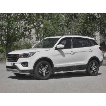 Руссталь LF7L-0032861 пороги труба d42 с листом (лист алюм, проф. нерж) (вариант 1) на Lifan X70 2018-