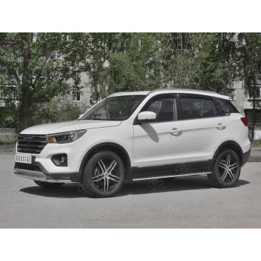Руссталь LF7O-003285 пороги труба 75х42 овал с проступью на Lifan X70 2018-