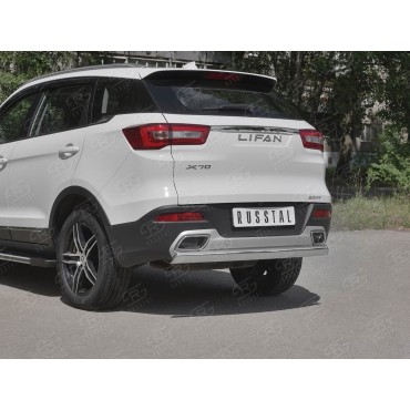 Руссталь LF7Z-003290 защита заднего бампера d75х42 дуга на Lifan X70 2018-