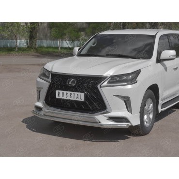Руссталь LLX4SZ-003233 защита переднего бампера d63 секция 75х42 дугана Lexus LX450d-LX570 (TRD Superior) 2015-