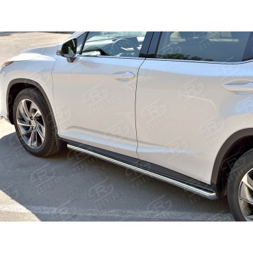 Руссталь LRX3T-0032201 пороги труба d63 секция (со скошенными торцами) на Lexus RX 350L (not F-Sport) 2018-