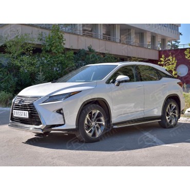 Руссталь LRX3Z-003218 защита переднего бампера 75х42 дуга на Lexus RX 350L (not F-Sport) 2018-