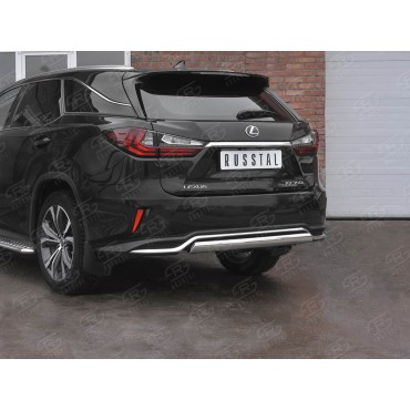 Руссталь LRX3Z-003225 защита заднего бампера d75х42 дуга на Lexus RX 350L (not F-Sport) 2018-