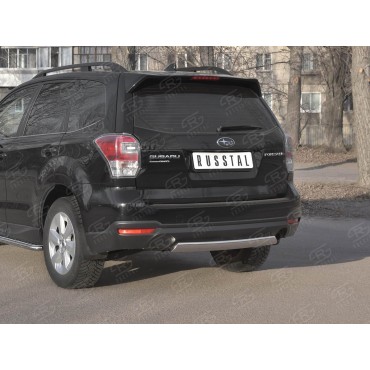 Руссталь SUFZ-003349 защита заднего бампера d75х42 дуга на Subaru Forester (SJ) 2016-2018