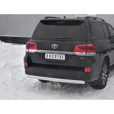 Руссталь TLCZ-003122 защита заднего бампера d75х42 дуга на Toyota Land Cruiser 200 2018 Executive Lounge