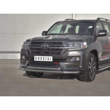 Руссталь TLCZ-003332 защита переднего бампера d63 секции-d63 дуга на Toyota Land Cruiser 200 TRD 2019-