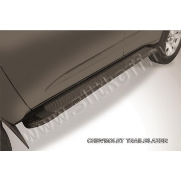 Slitkoff AL-CHTB1201 пороги алюминиевые "Optima Black" Chevrolet Trailblazer