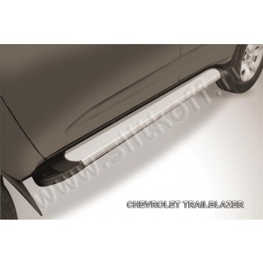 Slitkoff AL-CHTB1202 пороги алюминиевые "Optima Silver" Chevrolet Trailblazer