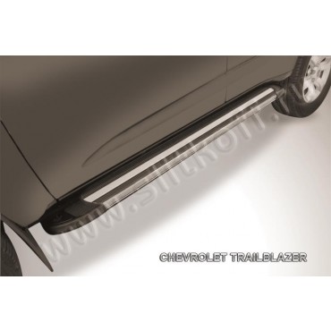 Slitkoff AL-CHTB1203 пороги алюминиевые "Luxe Black" черные Chevrolet Trailblazer