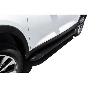 Slitkoff AL-CT7-001 пороги алюминиевые "Optima Black" 1700 черные Chery Tiggo 7