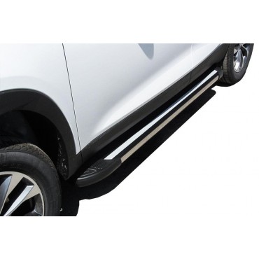 Slitkoff AL-CT7-003 пороги алюминиевые "Luxe Black" 1700 черные Chery Tiggo 7