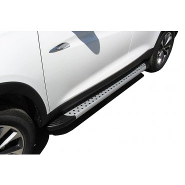 Slitkoff AL-CT7-005 пороги алюминиевые "Standart Silver" 1700 серебристые Chery Tiggo 7