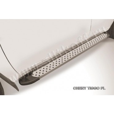 Slitkoff AL-CTFL05 пороги алюминиевые "Standart Silver" Chery Tiggo FL (2013)