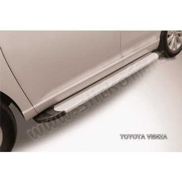 Slitkoff AL-TVEN002 пороги алюминиевые "Optima Silver" 1800 серебристые Toyota Venza