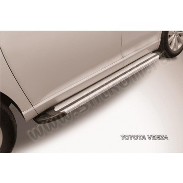 Slitkoff AL-TVEN004 пороги алюминиевые "Luxe Silver" 1800 серебристые Toyota Venza