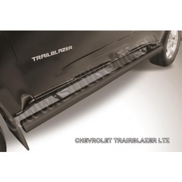 Slitkoff CHTB12-008B защита порогов d76 труба черная Chevrolet Trailblazer (2012)