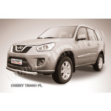 Slitkoff CT-FL-001 защита переднего бампера d76 Chery Tiggo FL (2013)