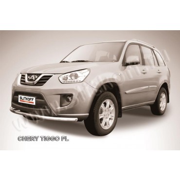 Slitkoff CT-FL-003 защита переднего бампера d57 Chery Tiggo FL (2013)