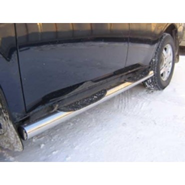 Slitkoff CT006B защита порогов d76 с проступями черная Chery Tiggo