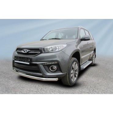 Slitkoff CT3-003 защита переднего бампера d57 Chery Tiggo 3 (2017)