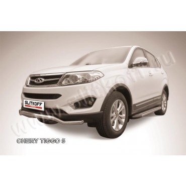 Slitkoff CT5-001 защита переднего бампера d57 "волна" Chery Tiggo 5