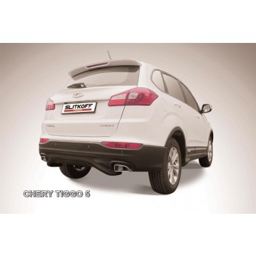 Slitkoff CT5-009B защита заднего бампера d57 "скоба" черная Chery Tiggo 5