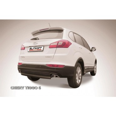 Slitkoff CT5-010B защита заднего бампера d57 черная Chery Tiggo 5