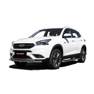 Slitkoff CT7-002 защита переднего бампера d57 Chery Tiggo 7
