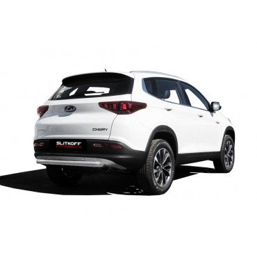 Slitkoff CT7-006S защита заднего бампера d57 серебристая Chery Tiggo 7