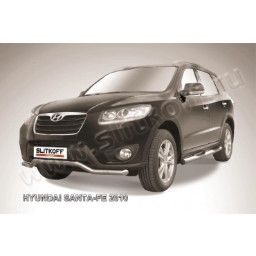 Slitkoff HSFN001 защита переднего бампера d57 "волна" Hyundai Santa Fe (2010)