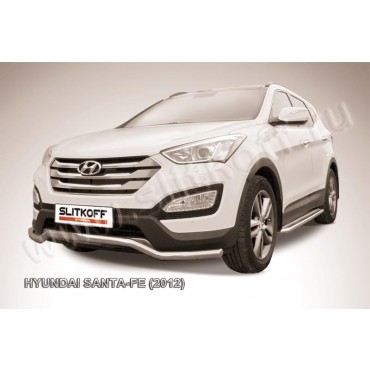 Slitkoff HSFT12-001 защита переднего бампера d57 "волна" Hyundai Santa Fe (2012)