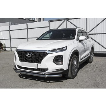 Slitkoff HSFT18-003 защита переднего бампера d57 Hyundai Santa Fe (2018)