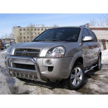 Slitkoff HT005 кенгурятник низкий d57 с защитой картера Hyundai Tucson