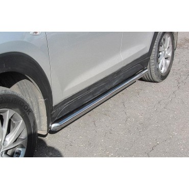 Slitkoff HT18005 защита порогов d57 труба Hyundai Tucson (2018)