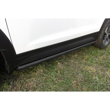 Slitkoff HT4WD15004B защита порогов d57 труба черная Hyundai Tucson 4WD (2015)