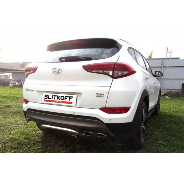 Slitkoff HT4WD15007 защита заднего бампера d42 "скоба" Hyundai Tucson 4WD (2015)